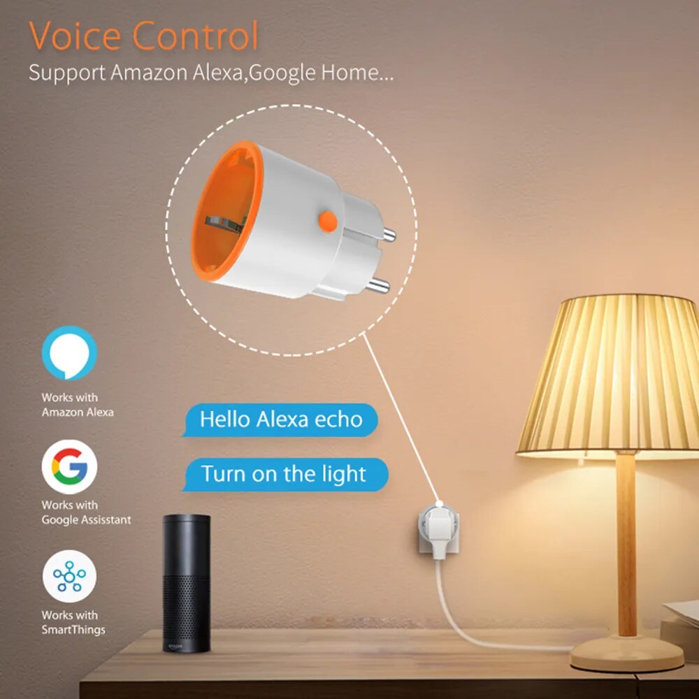 The Tuya Smart Home Zigbee 3.0 Power Meter Plug is a smart plug device that allows you to remotely control and monitor the energy usage of your connected devices. Here are some features and benefits of this device: