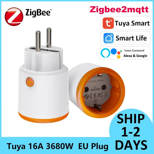 The Tuya Smart Home Zigbee 3.0 Power Meter Plug is a smart plug device that allows you to remotely control and monitor the energy usage of your connected devices. Here are some features and benefits of this device: